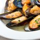 Mussels with white wine and parsley sauce